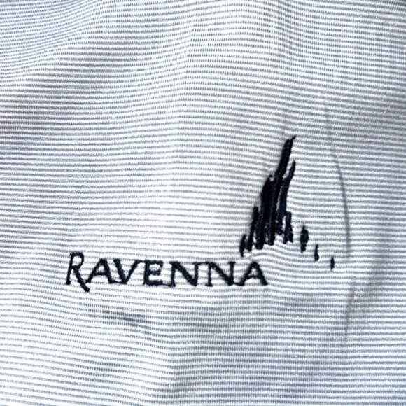 FootJoy Mens XL Golf Polo Shirt Striped Performance Stretch Gray & Blue - Picture 5 of 7